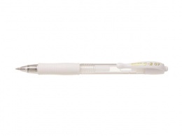 Gélové pero, 0,32 mm, stláčací mechanizmus, PILOT "G-2", biele