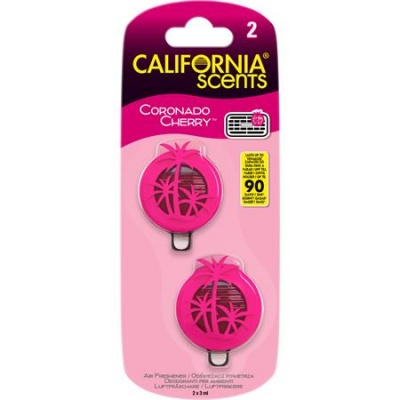 Vôňa do auta, mini difúzor, 2*3 ml, CALIFORNIA SCENTS "Coronado Cherry"