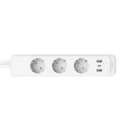 Smart zásuvka, 3 ks, 2 USB + 1 USB-C konektor, Wi-Fi, TP-LINK, "Tapo P300"