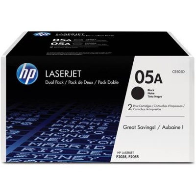 CE505A toner k tlačiarni LaserJet P2035, P2055, HP čierny, 2*2,3k