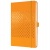 Poznámkový zošit, exkluzívny, 135x203 mm, linajkový, 87 listov, tvrdá obálka, SIGEL "Jolie", mango oranžová