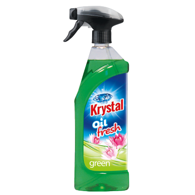 KRYSTAL 750ml olejový osviežovač zelený s rozprašovačom