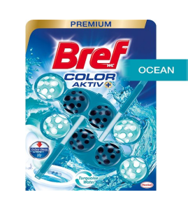 WC košík Bref Color Aktiv Ocean, tuhý, 2 × 50 g